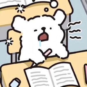 上课犯困版 情侣头像