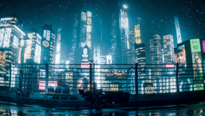 赛博朋克2077 城市夜景